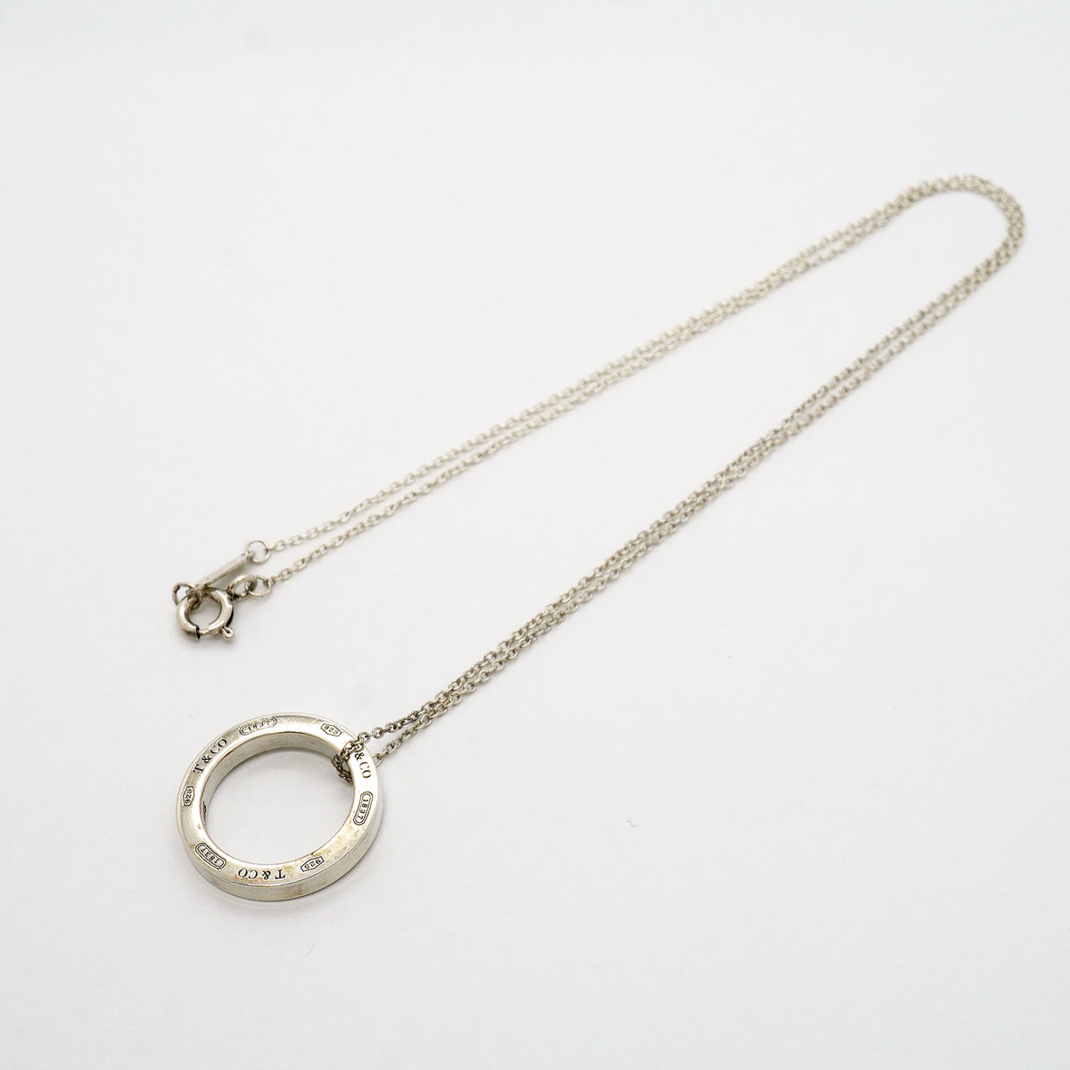 【6jhb0820】ティファニー ネックレス 1837/サークル シルバー925【中古】レディース