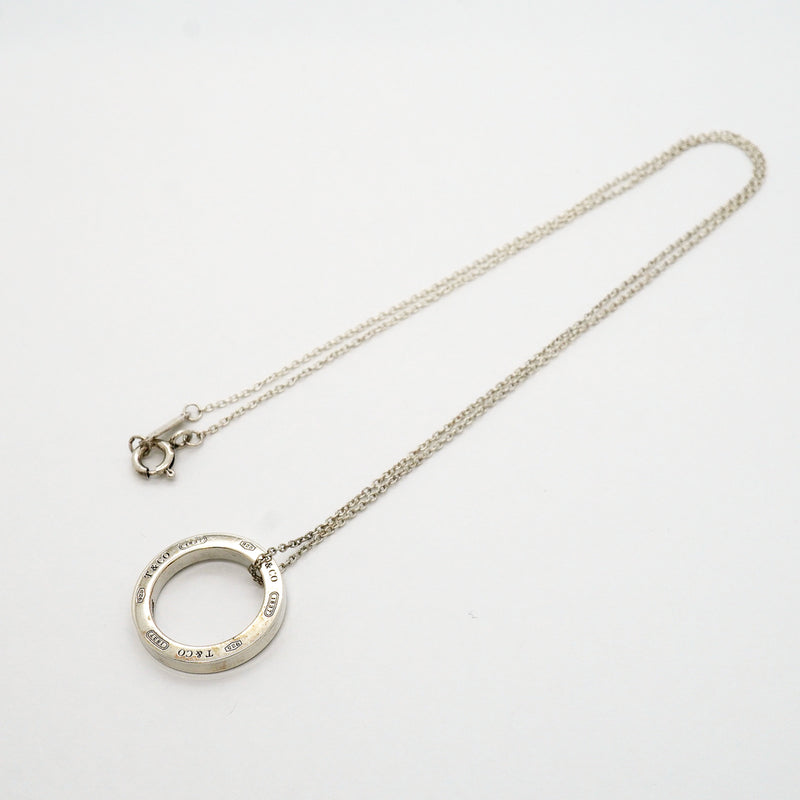 【6jhb0820】ティファニー ネックレス 1837/サークル シルバー925【中古】レディース