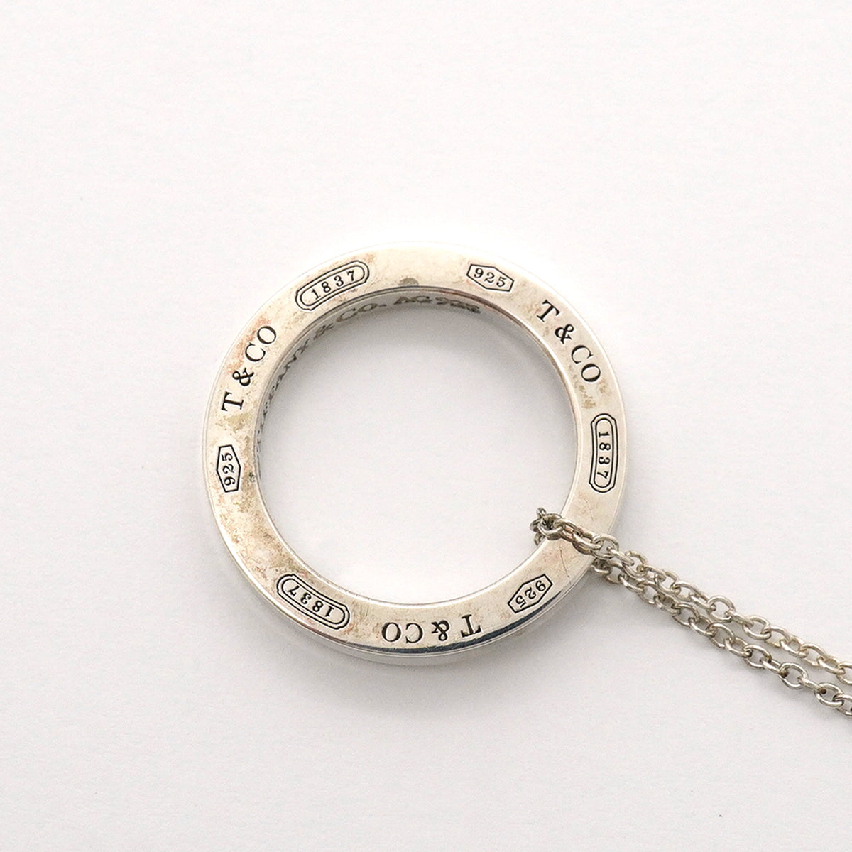 【6jhb0820】ティファニー ネックレス 1837/サークル シルバー925【中古】レディース
