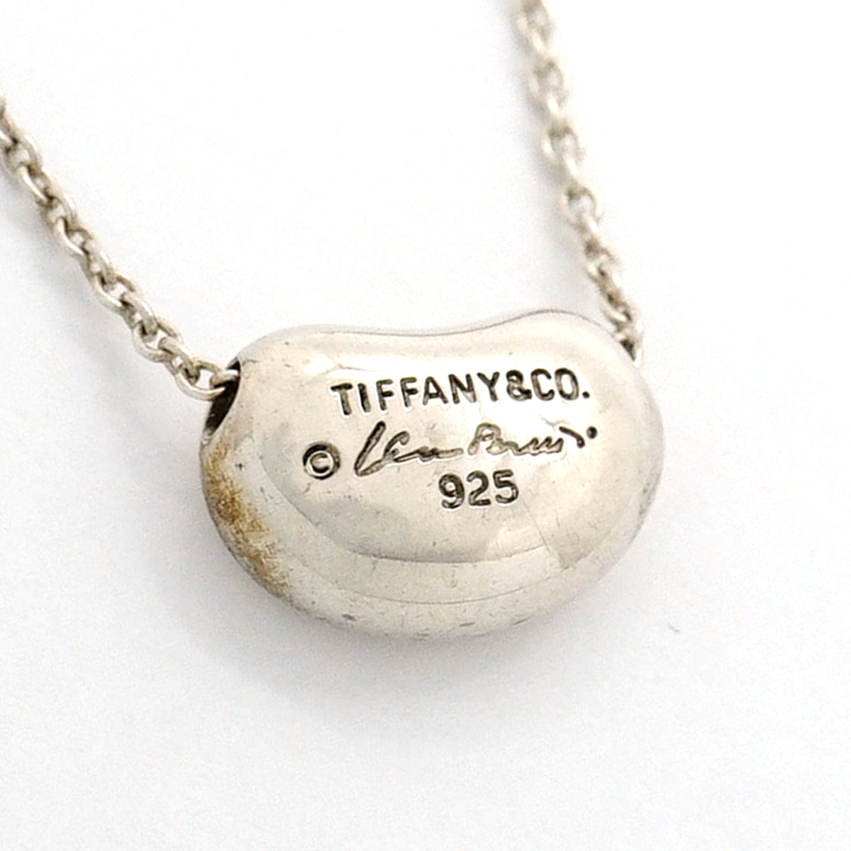 【6jhb0823】ティファニー ネックレス ビーン シルバー925【中古】レディース