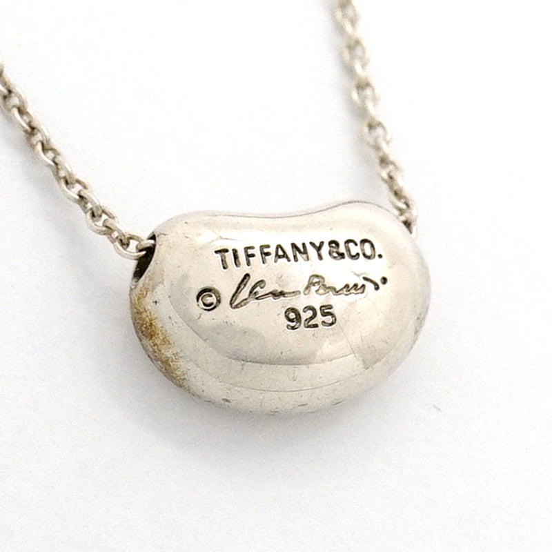 【6jhb0823】ティファニー ネックレス ビーン シルバー925【中古】レディース