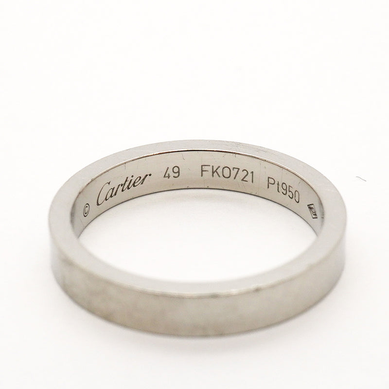 【6jhb0824】カルティエ リング Cドゥ Pt950 プラチナ ＃49【中古】レディース