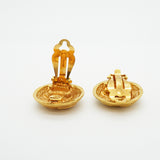 【6jhb0829】シャネル イヤリング ヴィンテージ ココマーク 丸型 サークル GPメッキ ゴールド【中古】レディース