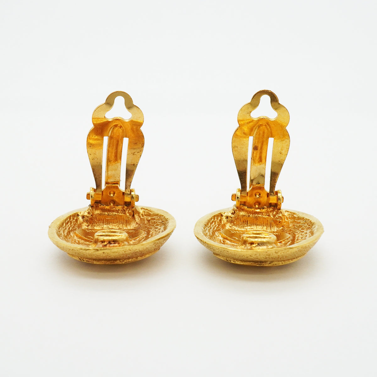 【6jhb0829】シャネル イヤリング ヴィンテージ ココマーク 丸型 サークル GPメッキ ゴールド【中古】レディース
