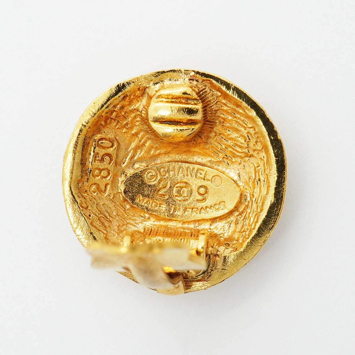【6jhb0829】シャネル イヤリング ヴィンテージ ココマーク 丸型 サークル GPメッキ ゴールド【中古】レディース