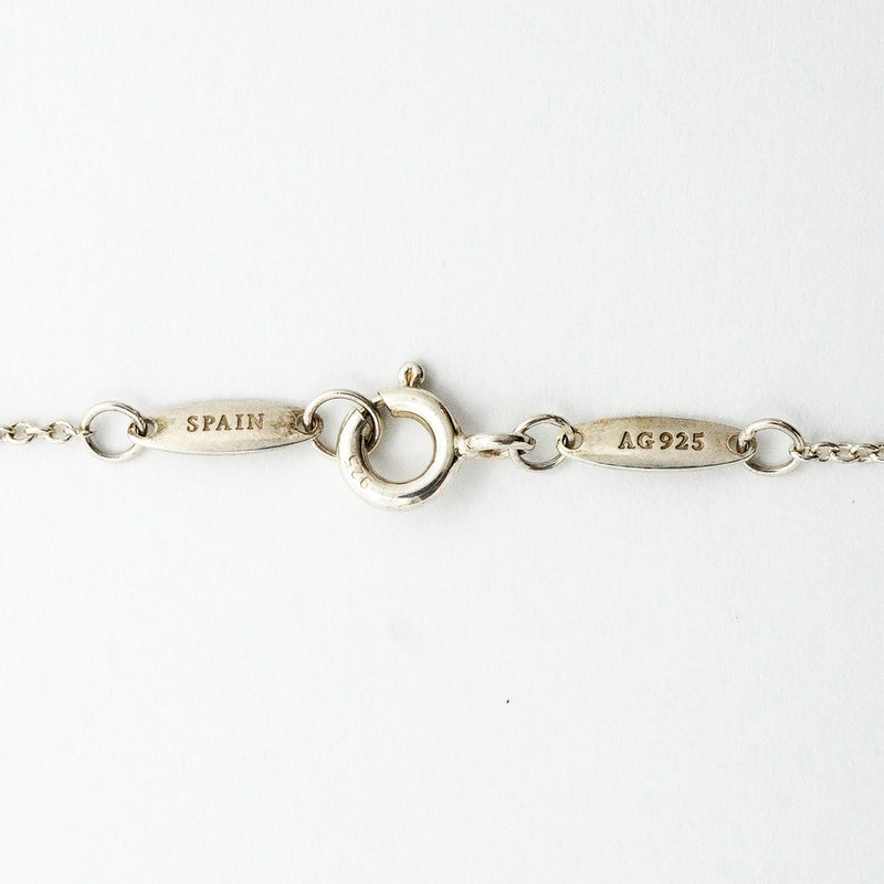 【6jhb0833】ティファニー ネックレス ビーン シルバー925【中古】レディース