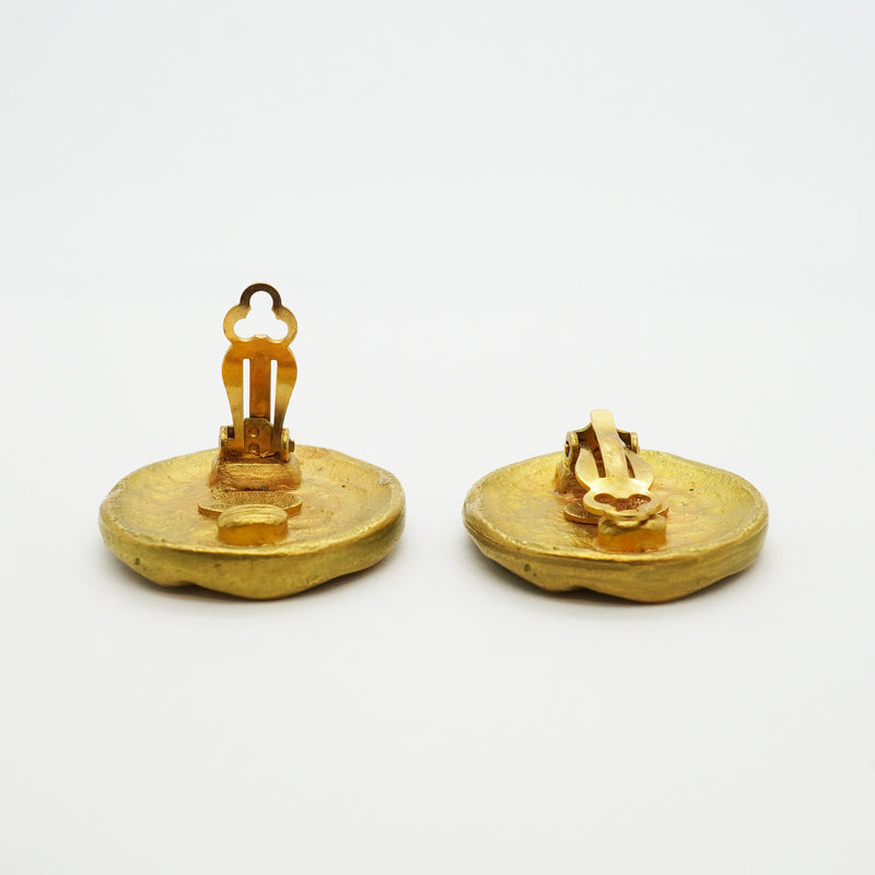 【6jhb0834】シャネル イヤリング ヴィンテージ ココマーク GPメッキ ゴールド【中古】レディース