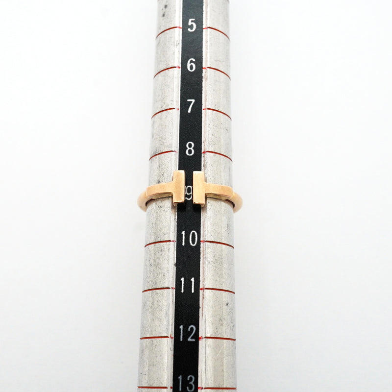 【6jhb0841】ティファニー リング Tワイヤー K18PG ピンクゴールド 9号【中古】レディース