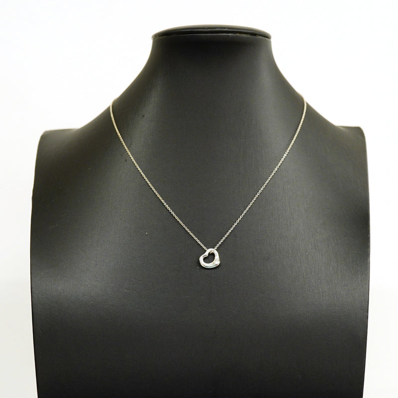 【6jhb0844】ティファニー ネックレス オープンハート シルバー925【中古】レディース