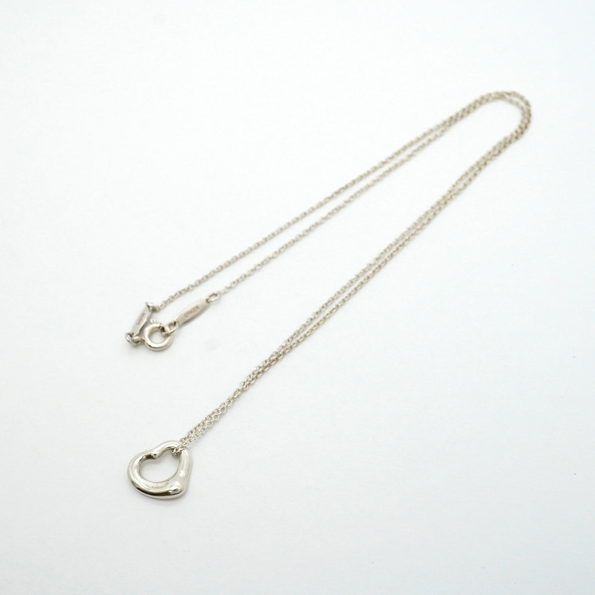 【6jhb0844】ティファニー ネックレス オープンハート シルバー925【中古】レディース