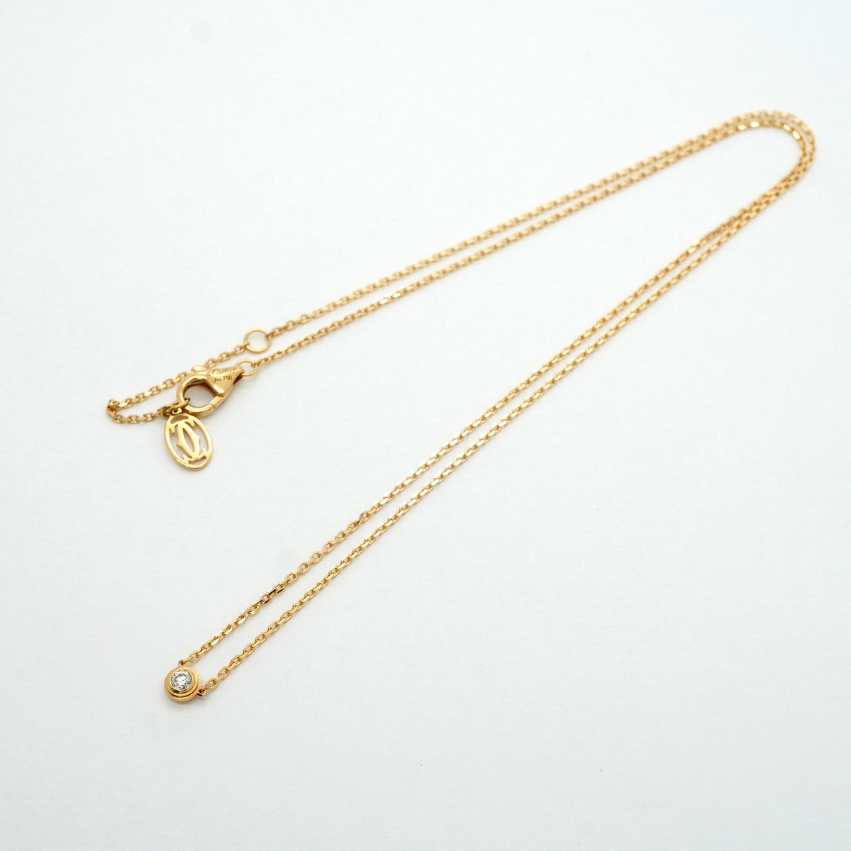 【6jhb0847】カルティエ ネックレス ダムール XS/1PD K18YG イエローゴールド ダイヤモンド【中古】レディース