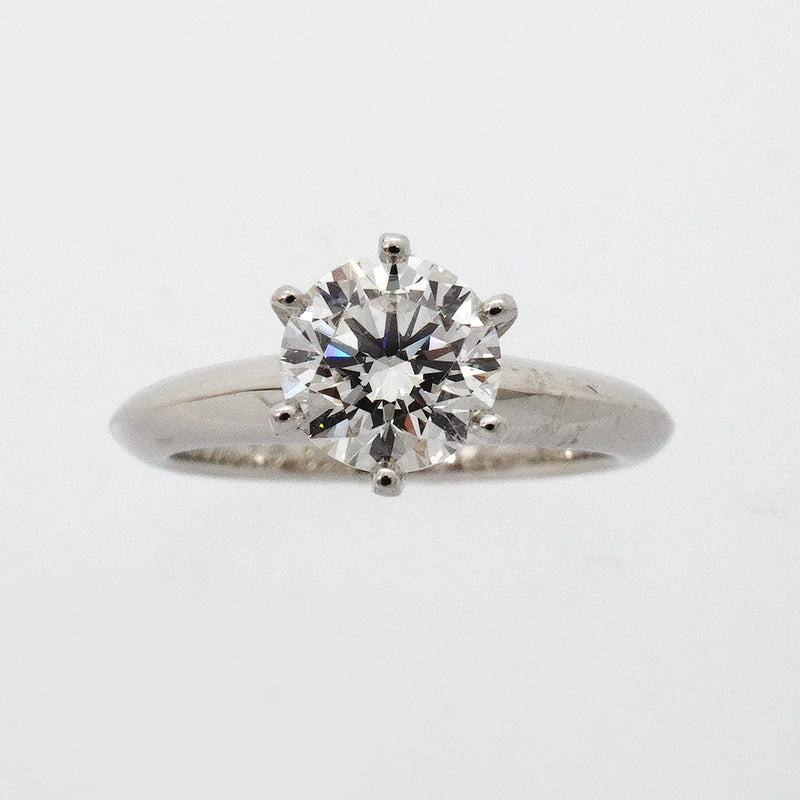【6jhb0848】ティファニー リング ソリティア 1PD Pt950 プラチナ ダイヤモンド 1.04ct 6.5号【中古】レディース