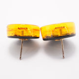 【6jhb0854】シャネル ピアス ヴィンテージ ココマーク カメリア 丸型 サークル GPメッキ ゴールド ブラック【中古】レディース