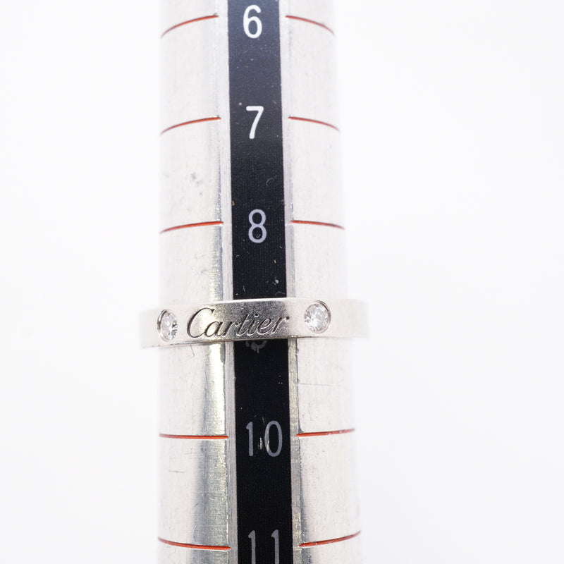 【6jhb0860】カルティエ リング Cドゥ 2PD Pt950 プラチナ ダイヤモンド ＃49【中古】レディース