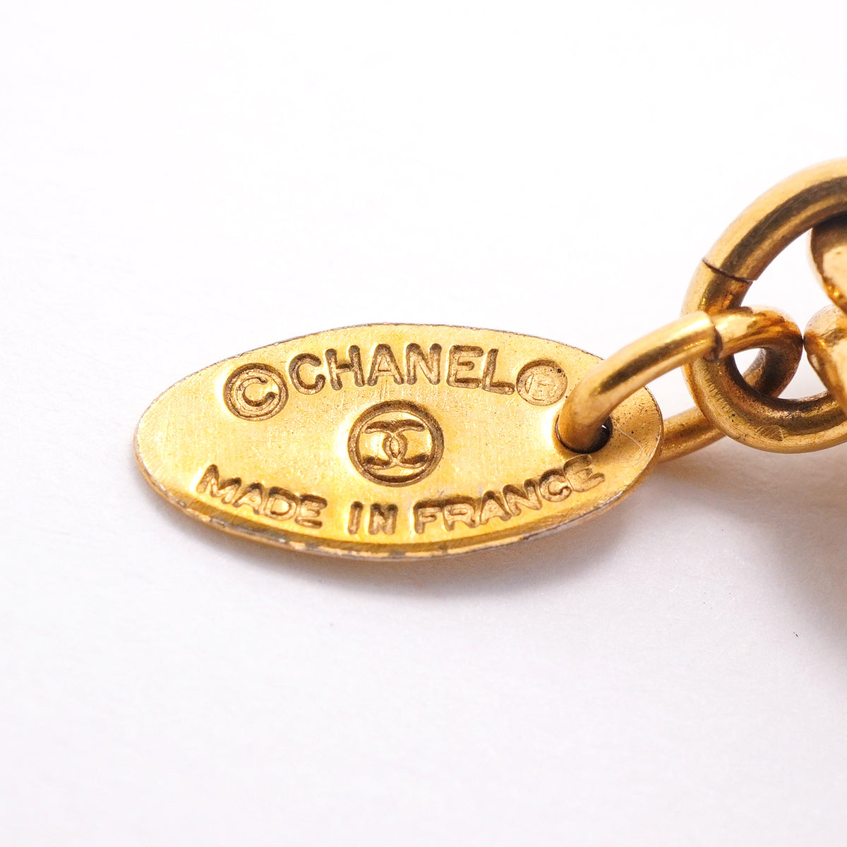 【6jhb0861】シャネル ネックレス ヴィンテージ ココマーク 丸型 サークル GPメッキ ゴールド【中古】レディース