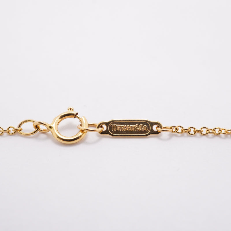 【6jhb0863】ティファニー ネックレス ドッツ クロス 4PD K18YG イエローゴールド ダイヤモンド【中古】レディース