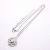 【6jhb0868】シャネル ネックレス カメリア K18WG ホワイトゴールド ダイヤモンド【中古】レディース