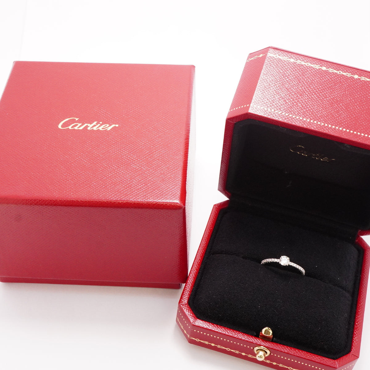 【6jhb0878】カルティエ リング エタンセルドゥ Pt950 プラチナ ダイヤモンド 0.25ct ＃50【中古】レディース