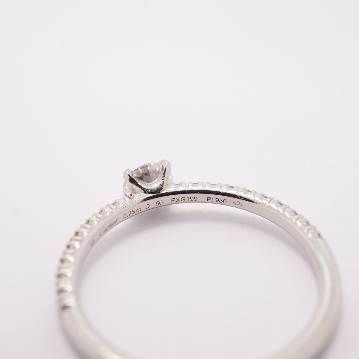 【6jhb0878】カルティエ リング エタンセルドゥ Pt950 プラチナ ダイヤモンド 0.25ct ＃50【中古】レディース