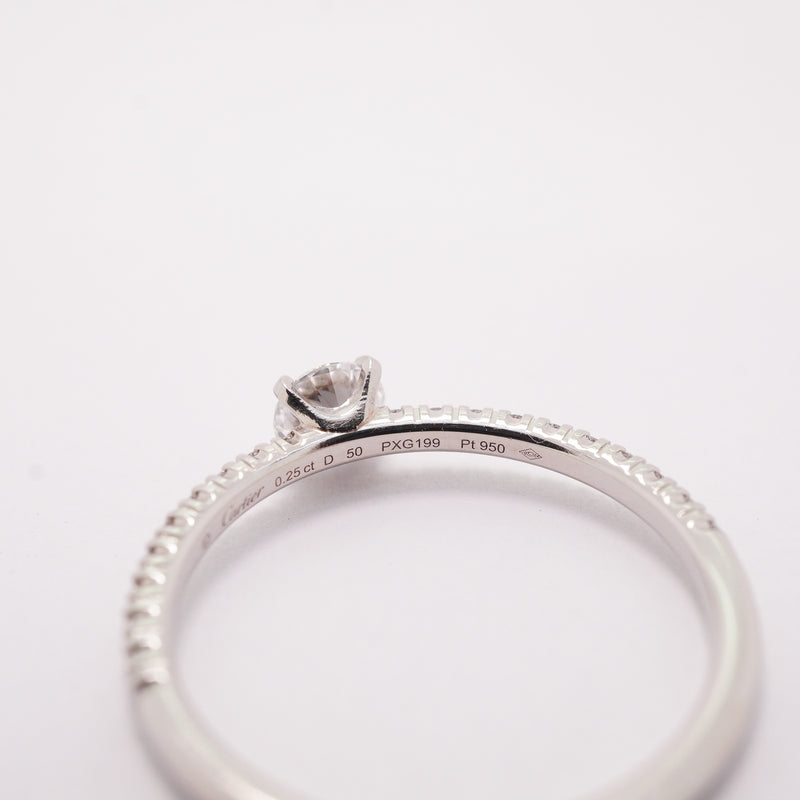 【6jhb0878】カルティエ リング エタンセルドゥ Pt950 プラチナ ダイヤモンド 0.25ct ＃50【中古】レディース