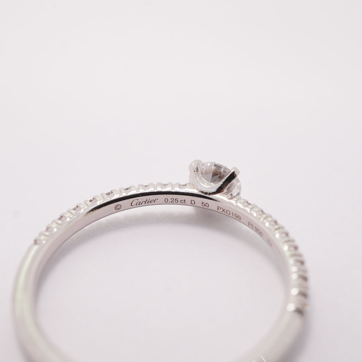 【6jhb0878】カルティエ リング エタンセルドゥ Pt950 プラチナ ダイヤモンド 0.25ct ＃50【中古】レディース