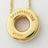 【6jhb0881】ティファニー ネックレス ドッツ サークル K18YG イエローゴールド Pt950 プラチナ ダイヤモンド【中古】レディース