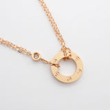 【6jhb0886】カルティエ ネックレス ラブサークル 2PD K18PG ピンクゴールド ダイヤモンド【中古】レディース