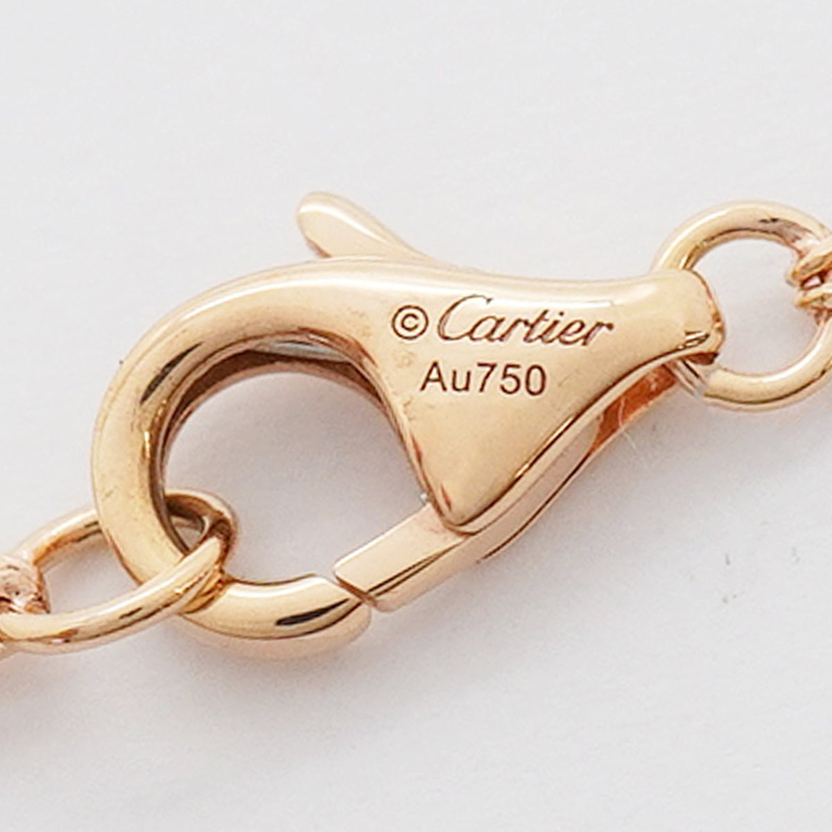 【6jhb0886】カルティエ ネックレス ラブサークル 2PD K18PG ピンクゴールド ダイヤモンド【中古】レディース