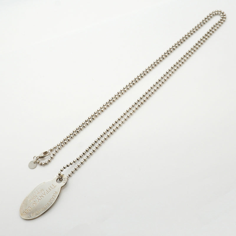 【6jhb0889】ティファニー ネックレス リターントゥオーバル/ボールチェーン シルバー925【中古】レディース