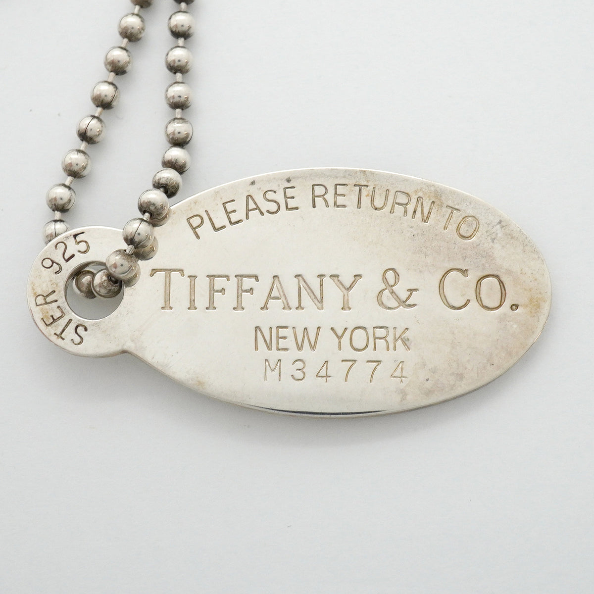 【6jhb0889】ティファニー ネックレス リターントゥオーバル/ボールチェーン シルバー925【中古】レディース