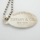 【6jhb0889】ティファニー ネックレス リターントゥオーバル/ボールチェーン シルバー925【中古】レディース