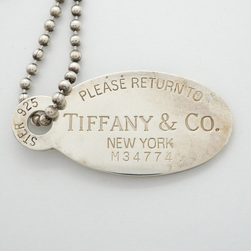 【6jhb0889】ティファニー ネックレス リターントゥオーバル/ボールチェーン シルバー925【中古】レディース