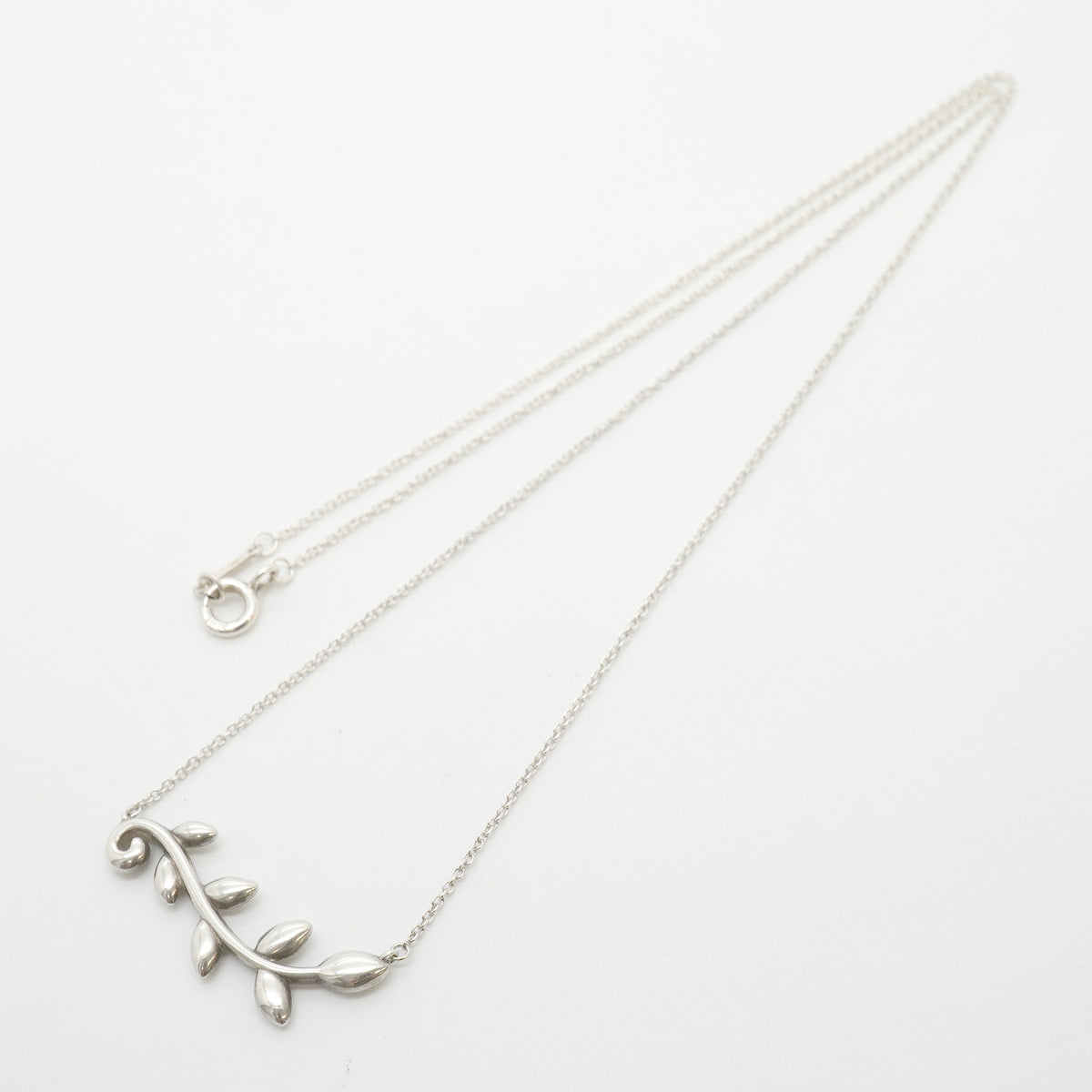 【6jhb0893】ティファニー ネックレス オリーブリーフ/ヴァイン シルバー925【中古】レディース