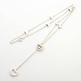 【6jhb0895】ティファニー ネックレス ハートリンク/ラリアット シルバー925【中古】レディース