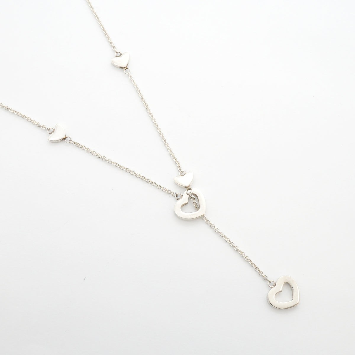 【6jhb0895】ティファニー ネックレス ハートリンク/ラリアット シルバー925【中古】レディース