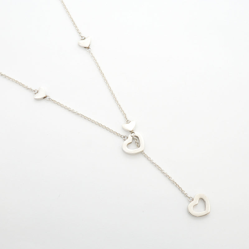 【6jhb0895】ティファニー ネックレス ハートリンク/ラリアット シルバー925【中古】レディース