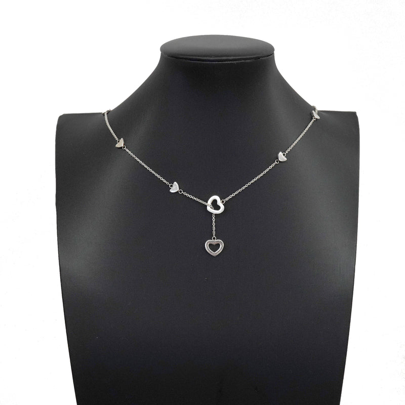 【6jhb0895】ティファニー ネックレス ハートリンク/ラリアット シルバー925【中古】レディース