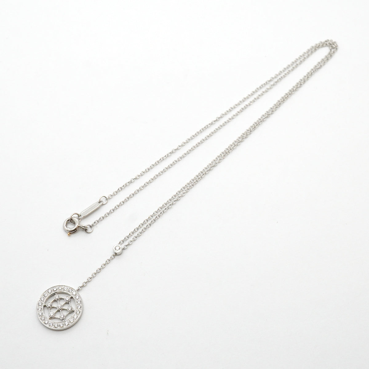 【6jhb0901】ティファニー ネックレス ヴォアール 丸型 サークル Pt950 プラチナ ダイヤモンド【中古】レディース