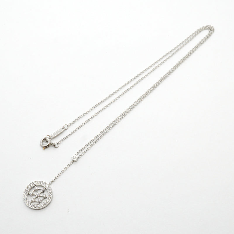 【6jhb0901】ティファニー ネックレス ヴォアール 丸型 サークル Pt950 プラチナ ダイヤモンド【中古】レディース