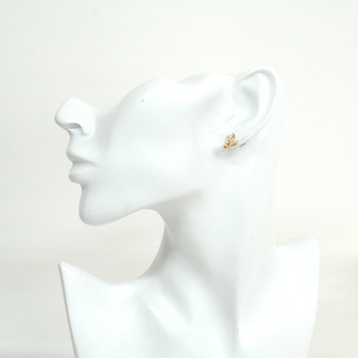 【6jhb0904】ティファニー ピアス オリーブリーフ 1PD K18PG ピンクゴールド ダイヤモンド【中古】レディース