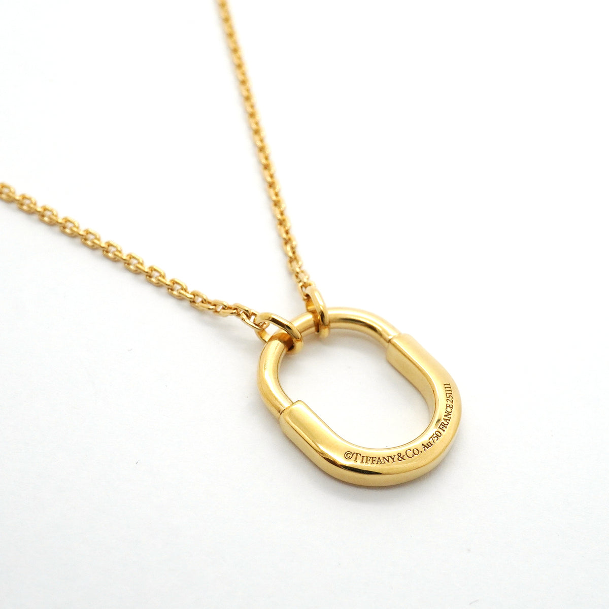【6jhb0908】ティファニー ネックレス ロック スモール K18YG イエローゴールド【中古】レディース