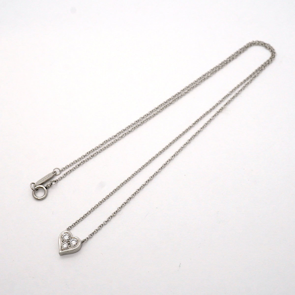 【6jib0003】ティファニー ネックレス センチメンタルハート 3PD Pt950 プラチナ ダイヤモンド【中古】レディース