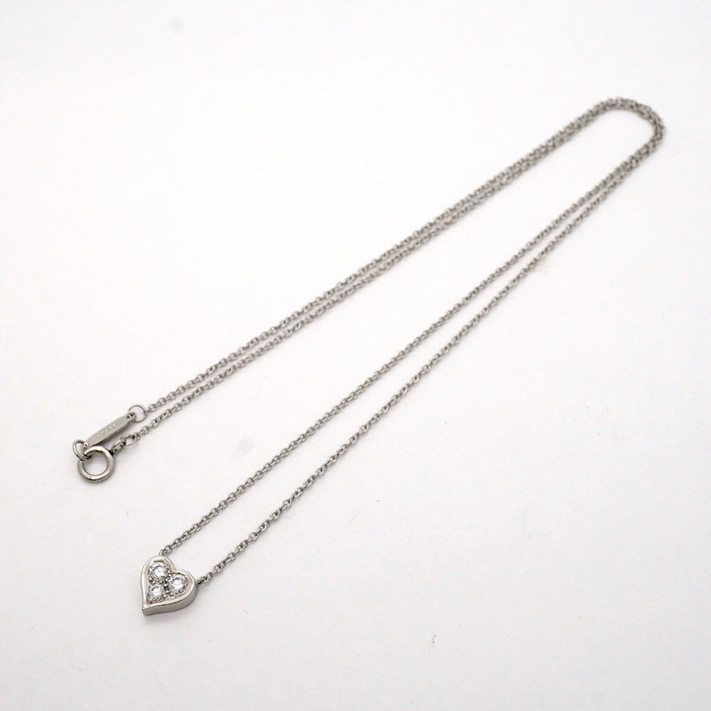 【6jib0003】ティファニー ネックレス センチメンタルハート 3PD Pt950 プラチナ ダイヤモンド【中古】レディース