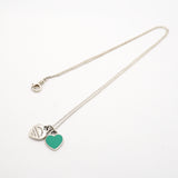 【6jib0007】ティファニー ネックレス ダブルリターントゥハート シルバー925 ブルー【中古】レディース