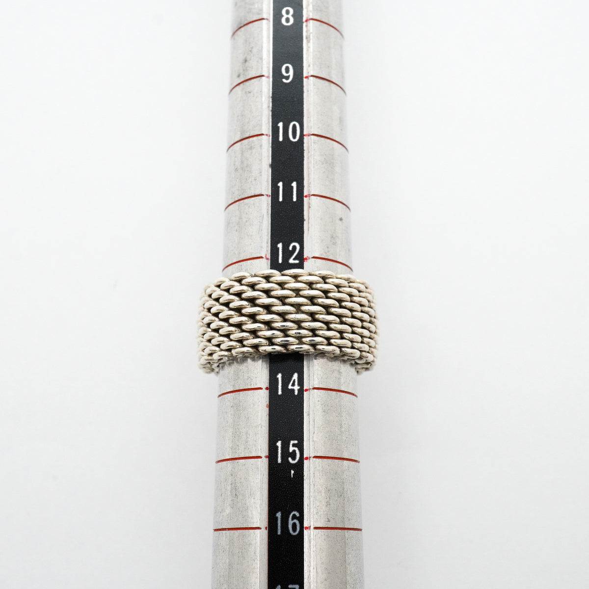 【6jib0008】ティファニー リング サマセット/メッシュ シルバー925 13.5号【中古】レディース