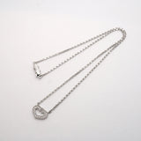 【6jib0010】カルティエ ネックレス Cハート K18WG ホワイトゴールド ダイヤモンド【中古】レディース