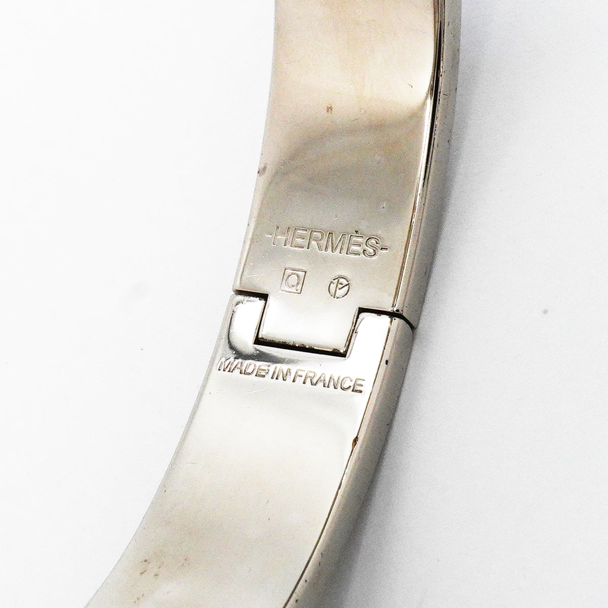 【6jib0013】エルメス バングル クリッククラックPM メタル シルバー ブルー【中古】レディース