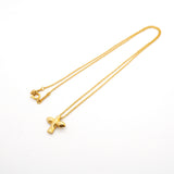 【6jib0025】ティファニー ネックレス バードクロス K18YG イエローゴールド【中古】レディース