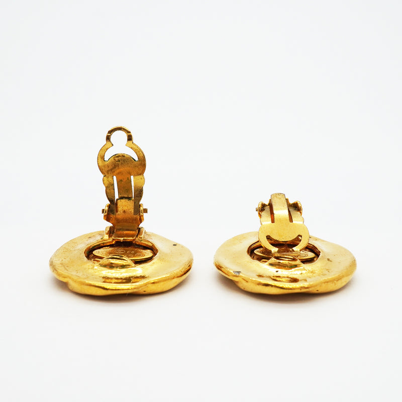 【6jib0043】シャネル イヤリング ヴィンテージ ココマーク シャネルロゴ GPメッキ ゴールド【中古】レディース