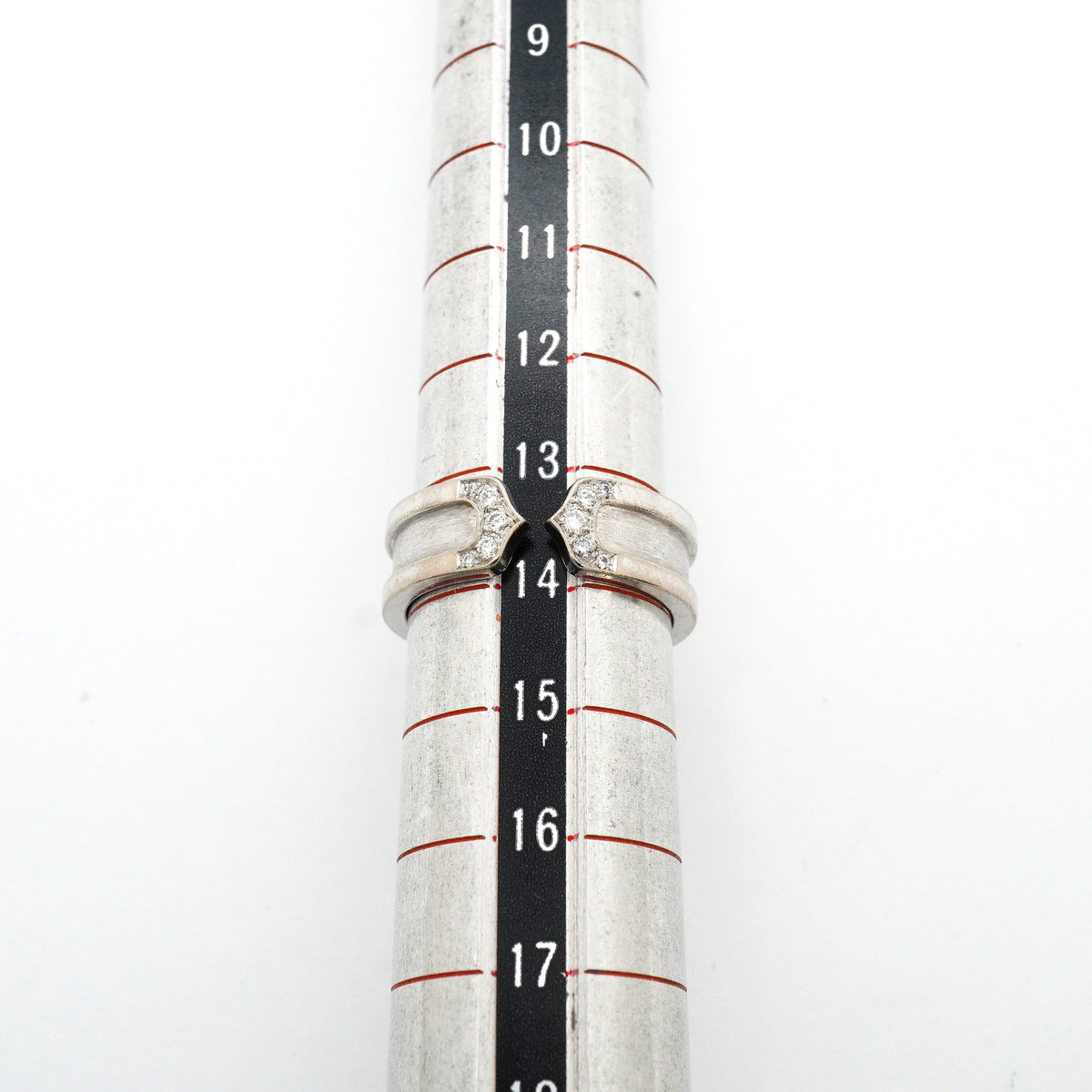 【6jib0047】カルティエ リング C2 K18WG ホワイトゴールド ダイヤモンド ＃54【中古】レディース
